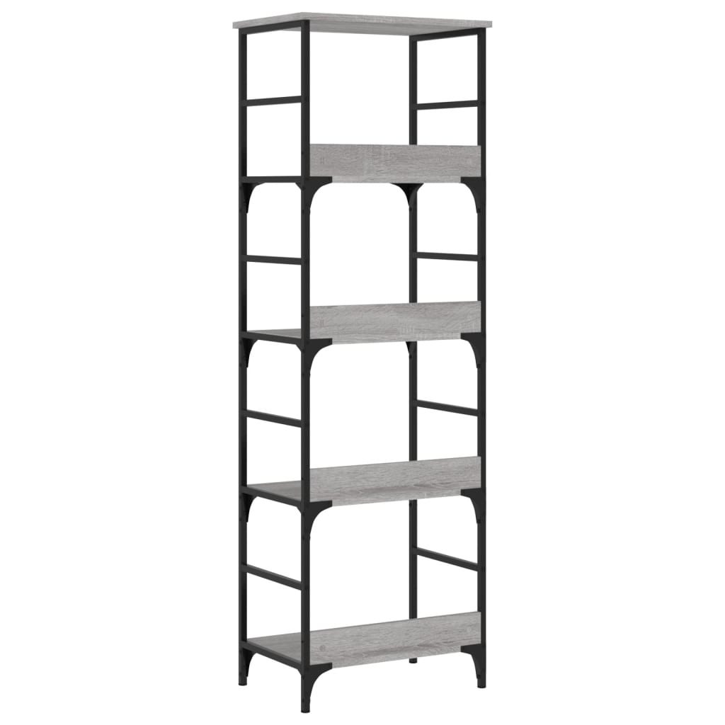 vidaXL Bookshelf Grey Sonoma 50x33x153 cm Engineered Wood