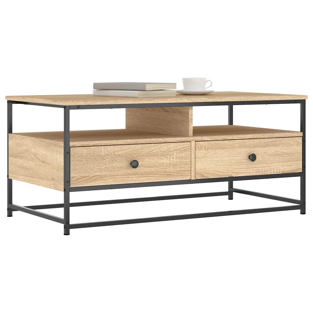 vidaXL Coffee Table Sonoma Oak 100x51x45 cm Engineered Wood