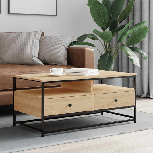 vidaXL Coffee Table Sonoma Oak 100 x 51 x 45 cm Engineered Wood
