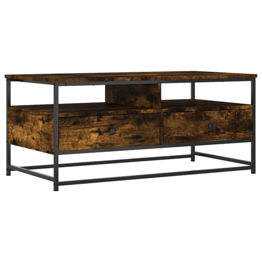 vidaXL Coffee Table Smoked Oak 100 x 51 x 45 cm