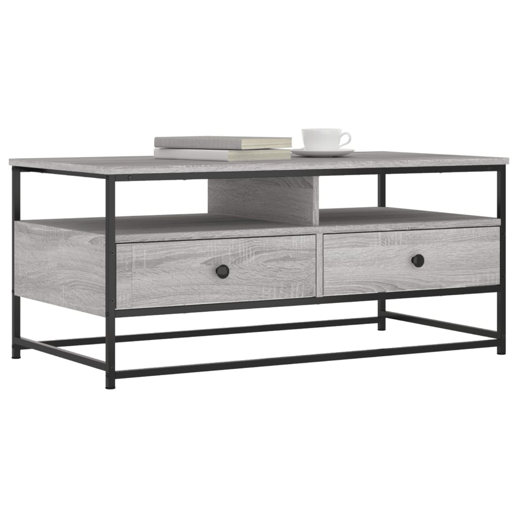 vidaXL Coffee Table Grey Sonoma 100 x 51 x 45 cm Engineered Wood
