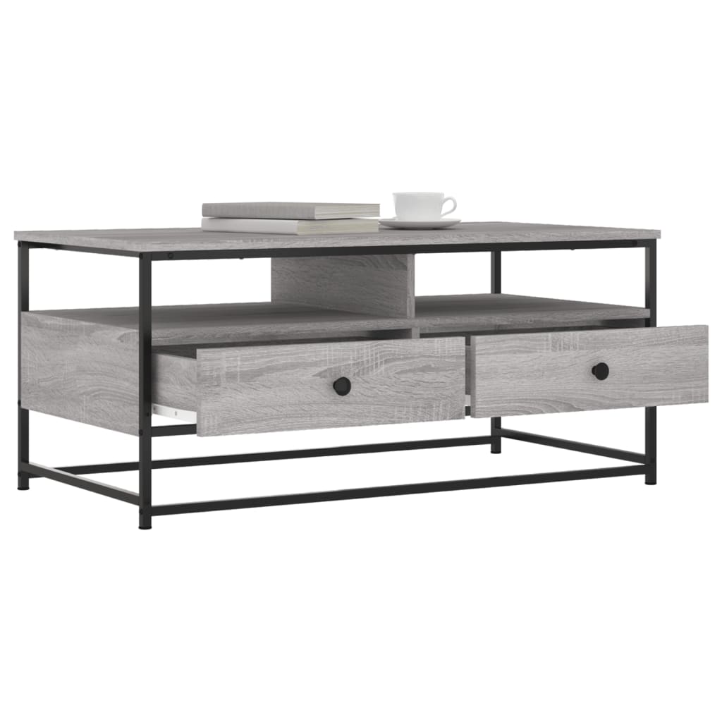 vidaXL Coffee Table Grey Sonoma 100 x 51 x 45 cm Engineered Wood