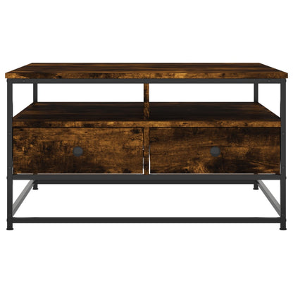 vidaXL Coffee Table Smoked Oak 80 x 80 x 45 cm