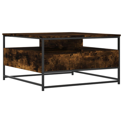 vidaXL Coffee Table Smoked Oak 80 x 80 x 45 cm