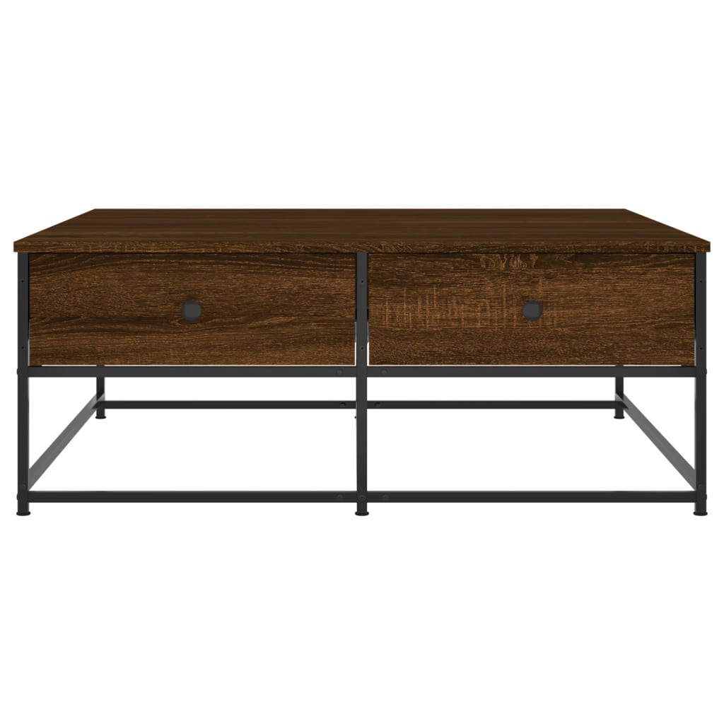 vidaXL Coffee Table Brown Oak 100x99x40 cm Engineered Wood