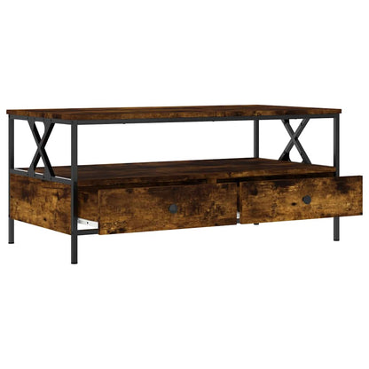 vidaXL Coffee Table Smoked Oak 100x51x45 cm Engineered Wood