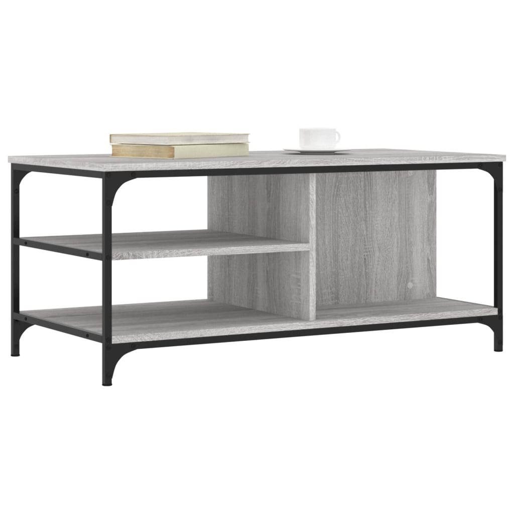 vidaXL Coffee Table Grey Sonoma 100x50x45 cm Engineered Wood