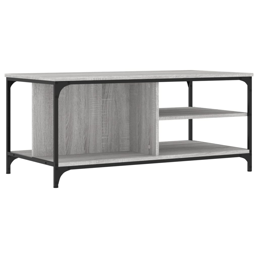 vidaXL Coffee Table Grey Sonoma 100x50x45 cm Engineered Wood