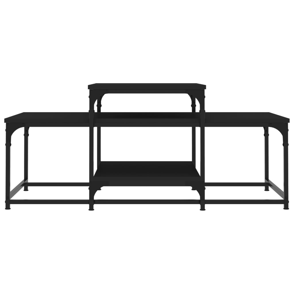 vidaXL Coffee Table Black 102x60x45 cm Engineered Wood