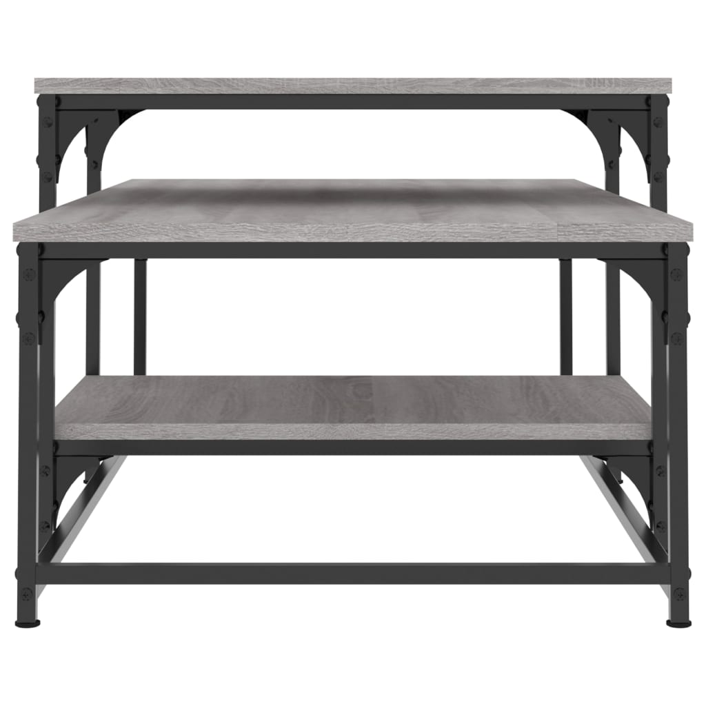 vidaXL Coffee Table Grey Sonoma 102x60x45 cm Engineered Wood