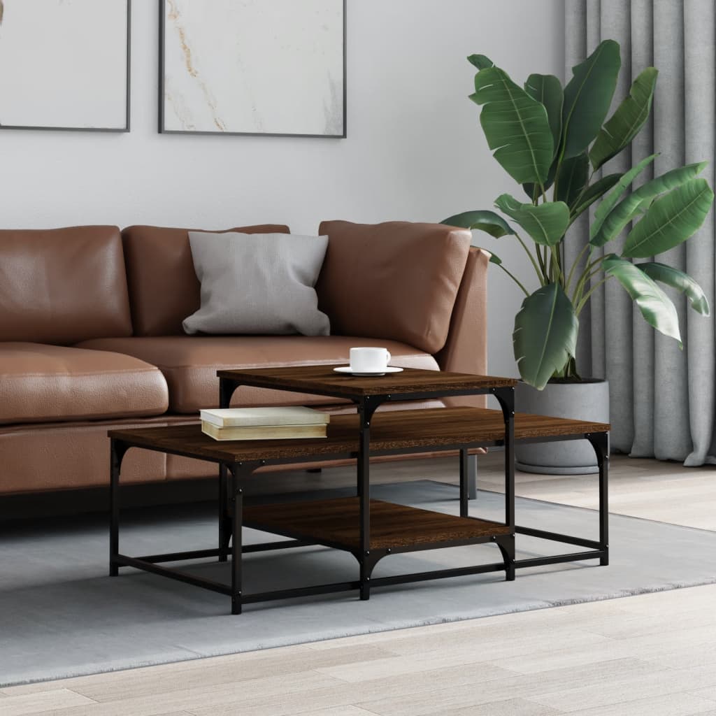 vidaXL Coffee Table Brown Oak 102x60x45 cm Engineered Wood