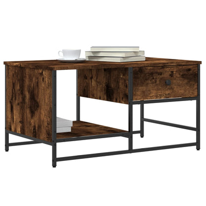 vidaXL Coffee Table Smoked Oak 85,5x51x45 cm Engineered Wood
