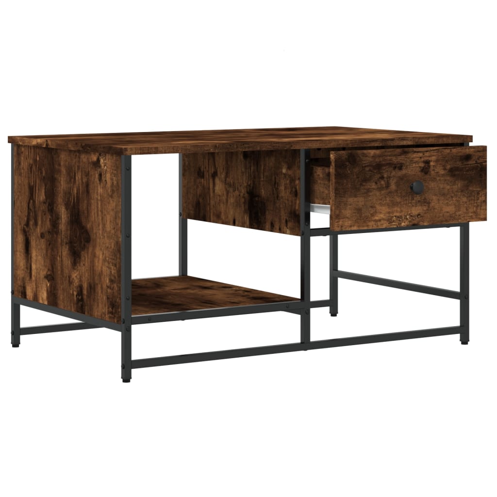 vidaXL Coffee Table Smoked Oak 85,5x51x45 cm Engineered Wood