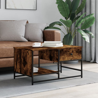 vidaXL Coffee Table Smoked Oak 85,5x51x45 cm Engineered Wood