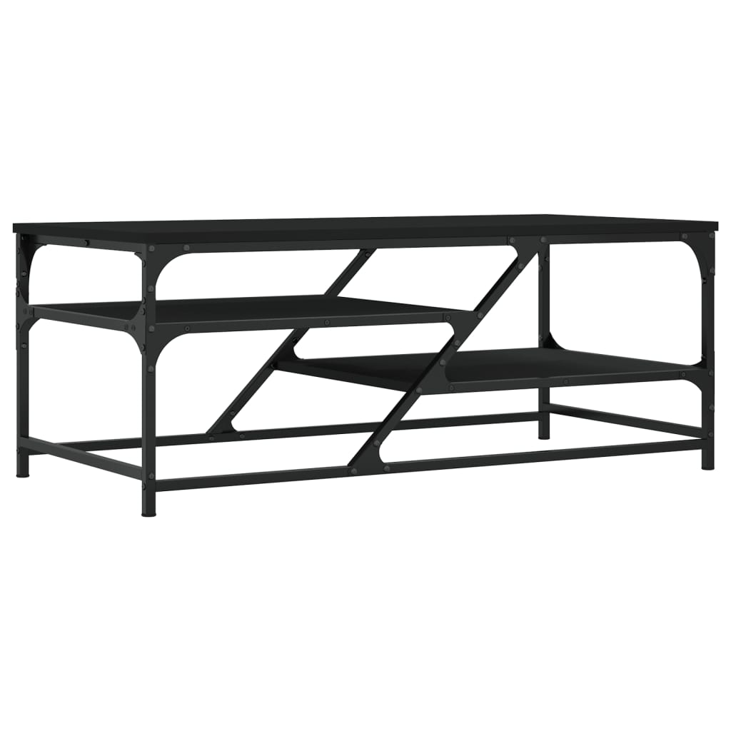 vidaXL Coffee Table Black 100x49x40 cm Engineered Wood