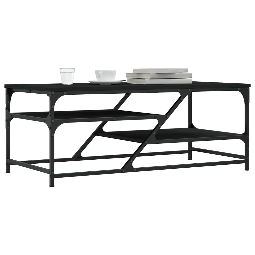 vidaXL Coffee Table Black 100x49x40 cm Engineered Wood