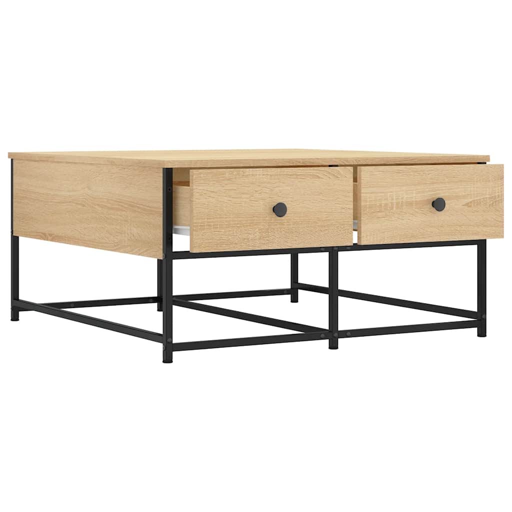 vidaXL Coffee Table Sonoma Oak 80x80x40 cm Engineered Wood