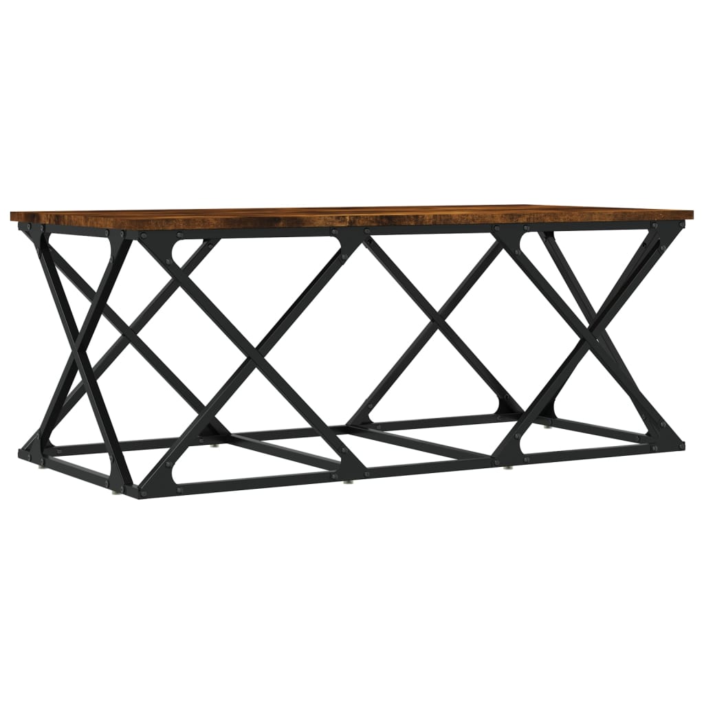 vidaXL Coffee Table Smoked Oak 100x49x40 cm Engineered Wood