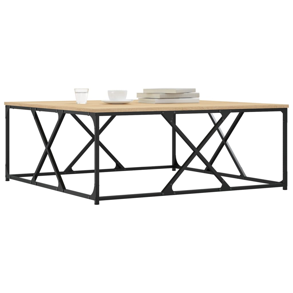 vidaXL Coffee Table Sonoma Oak 100x100x40 cm Engineered Wood