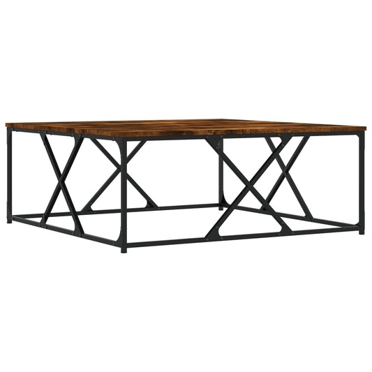 vidaXL Coffee Table Smoked Oak 100x100x40 cm Engineered Wood