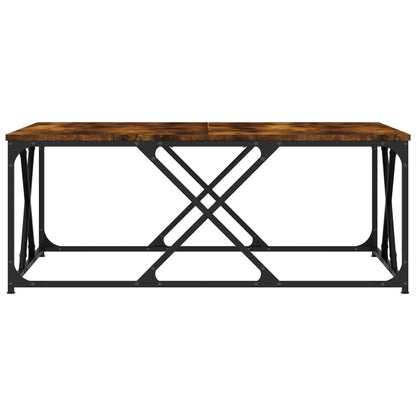 vidaXL Coffee Table Smoked Oak 100x100x40 cm Engineered Wood