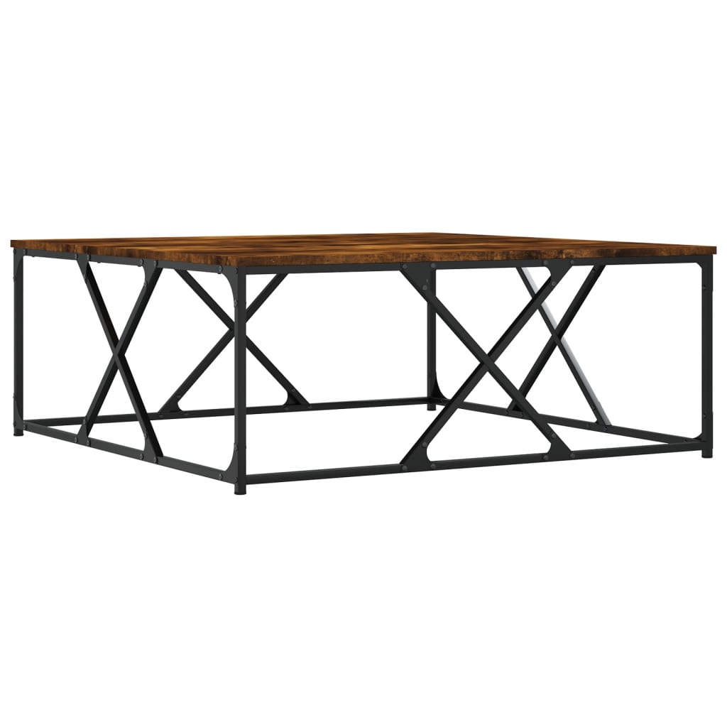 vidaXL Coffee Table Smoked Oak 100x100x40 cm Engineered Wood