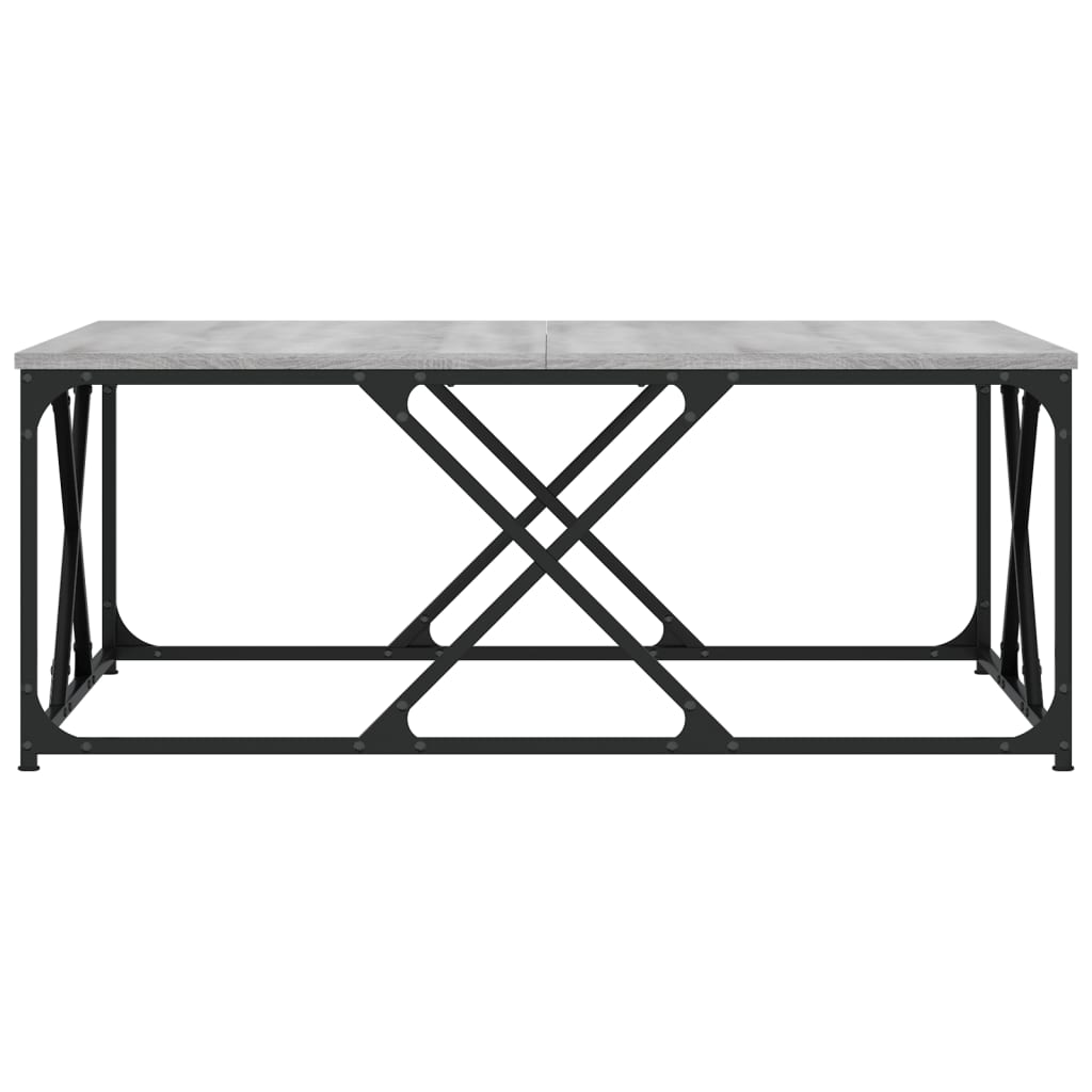vidaXL Coffee Table Grey Sonoma 100x100x40 cm Engineered Wood
