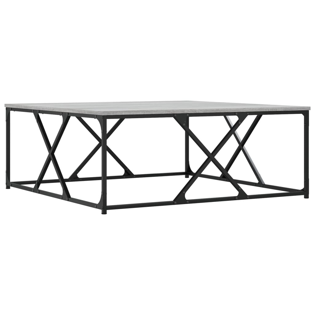 vidaXL Coffee Table Grey Sonoma 100x100x40 cm Engineered Wood