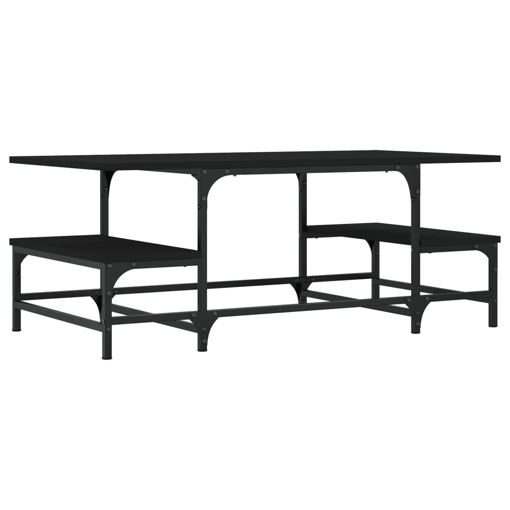 vidaXL Coffee Table Black 100x50,5x40 cm Engineered Wood