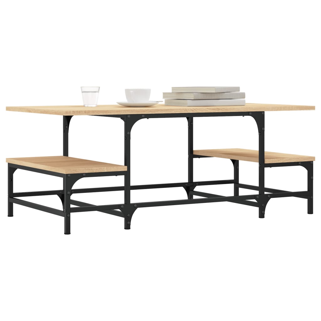 vidaXL Coffee Table Sonoma Oak 100x50,5x40 cm Engineered Wood
