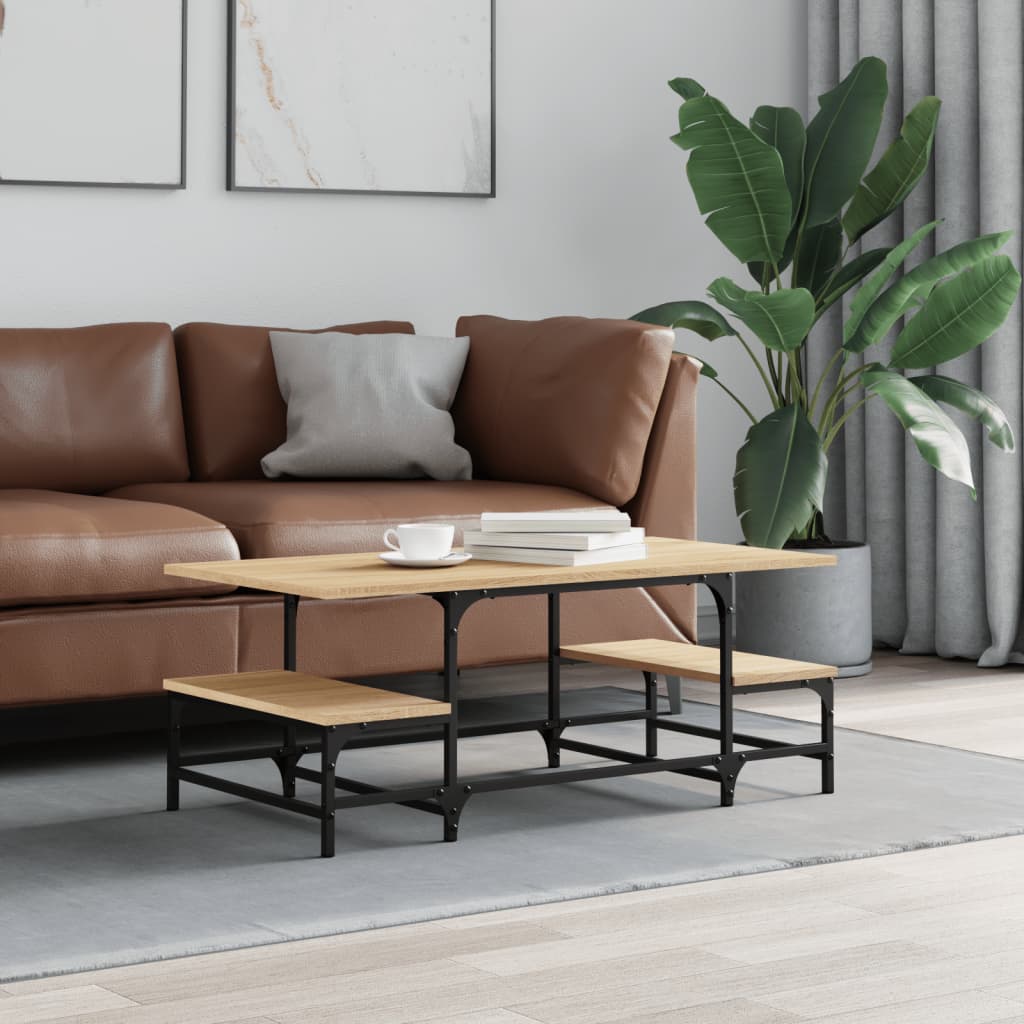 vidaXL Coffee Table Sonoma Oak 100x50,5x40 cm Engineered Wood