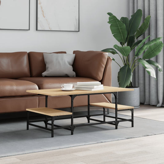 vidaXL Coffee Table Sonoma Oak 100x50,5x40 cm Engineered Wood