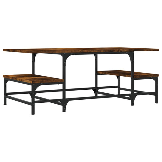 vidaXL Coffee Table Smoked Oak 100x50,5x40 cm Engineered Wood