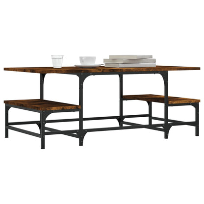 vidaXL Coffee Table Smoked Oak 100x50,5x40 cm Engineered Wood