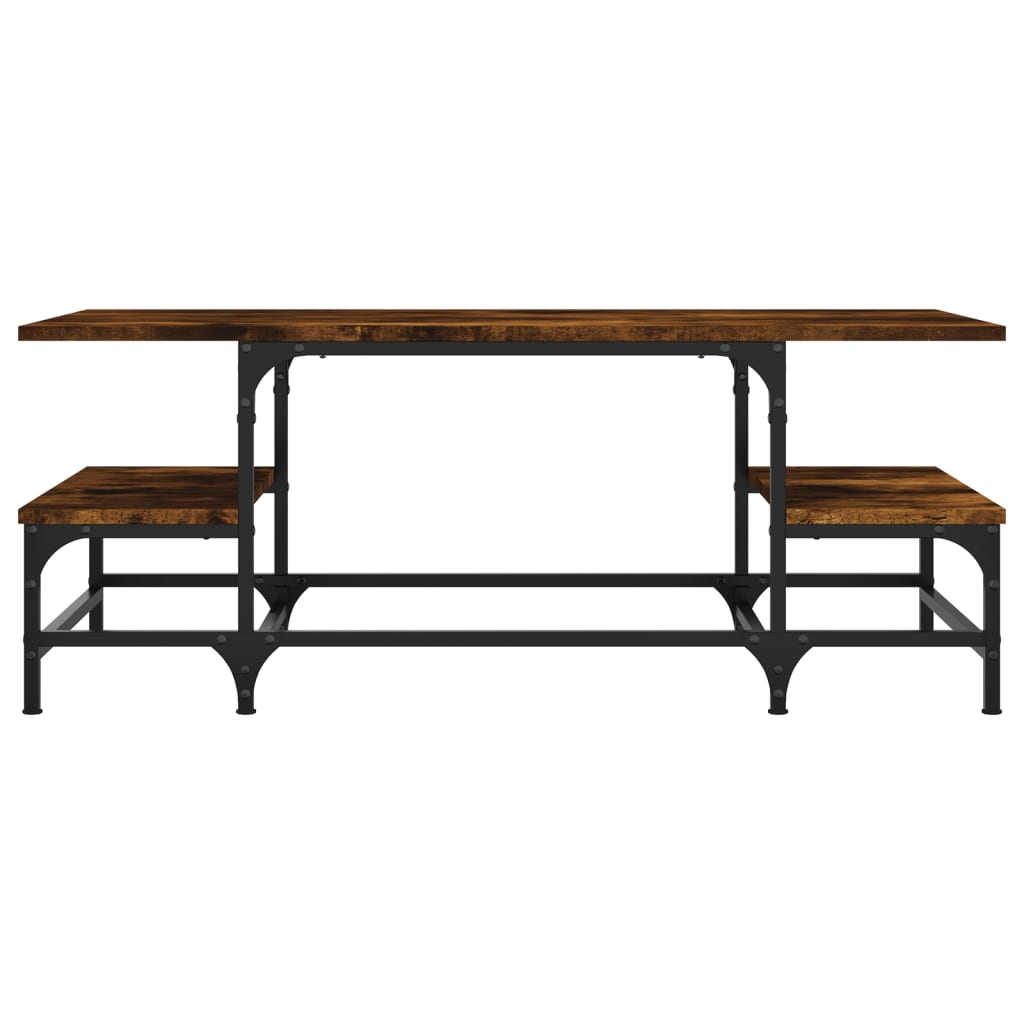 vidaXL Coffee Table Smoked Oak 100x50,5x40 cm Engineered Wood