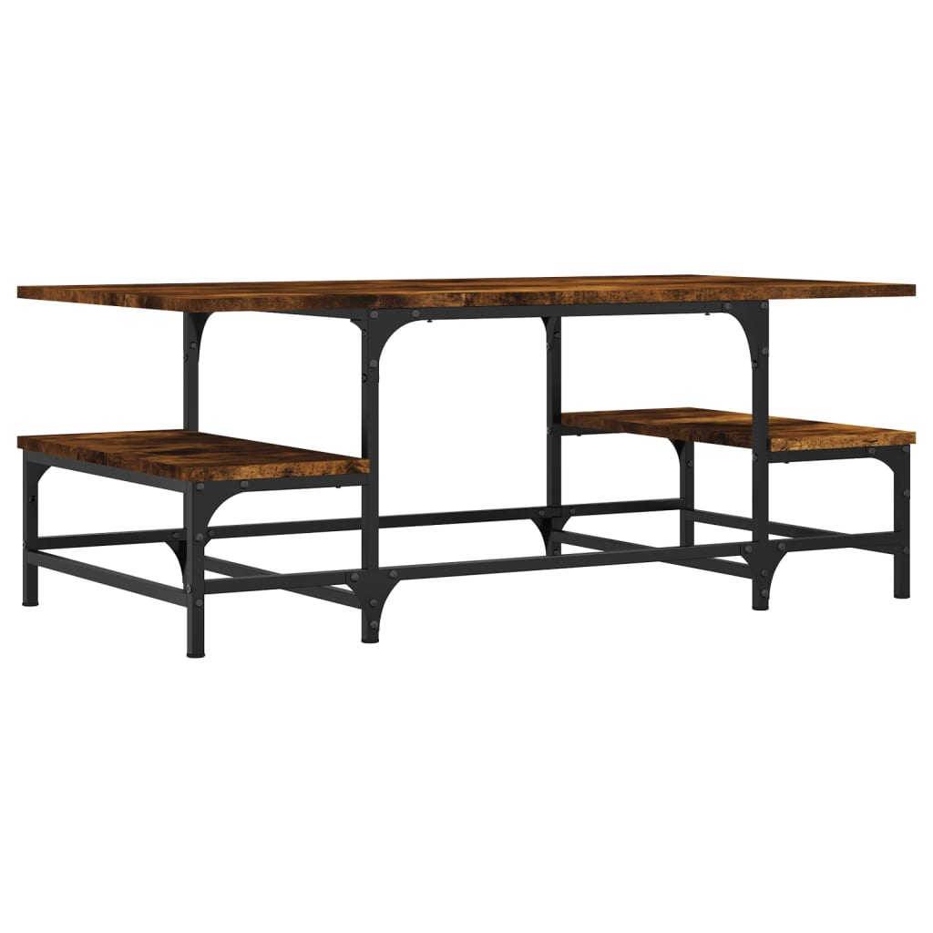 vidaXL Coffee Table Smoked Oak 100x50,5x40 cm Engineered Wood