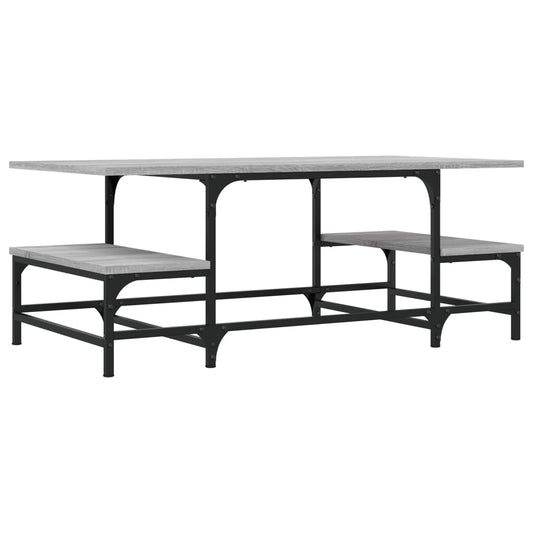 vidaXL Coffee Table Grey Sonoma 100x50.5x40 cm Engineered Wood