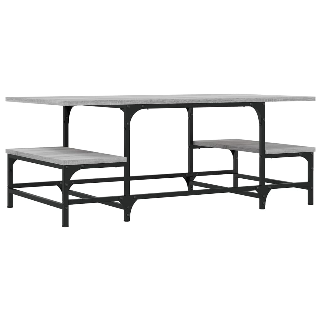 vidaXL Coffee Table Grey Sonoma 100x50,5x40 cm Engineered Wood
