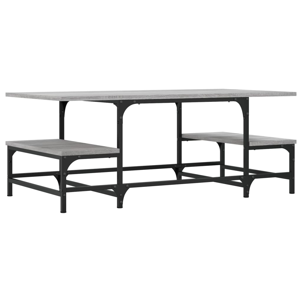 vidaXL Coffee Table Grey Sonoma 100x50.5x40 cm Engineered Wood