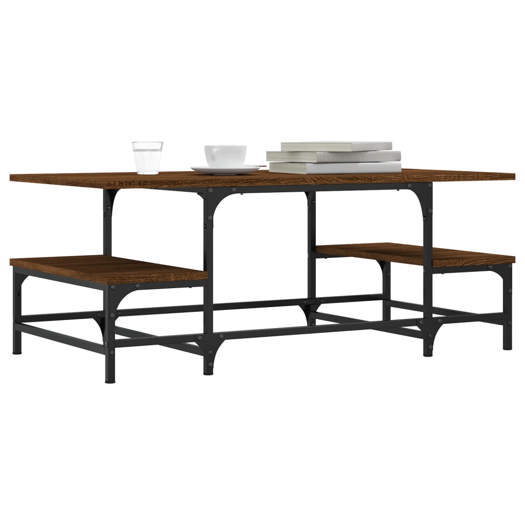 vidaXL Coffee Table Brown Oak 100x50.5x40 cm Engineered Wood