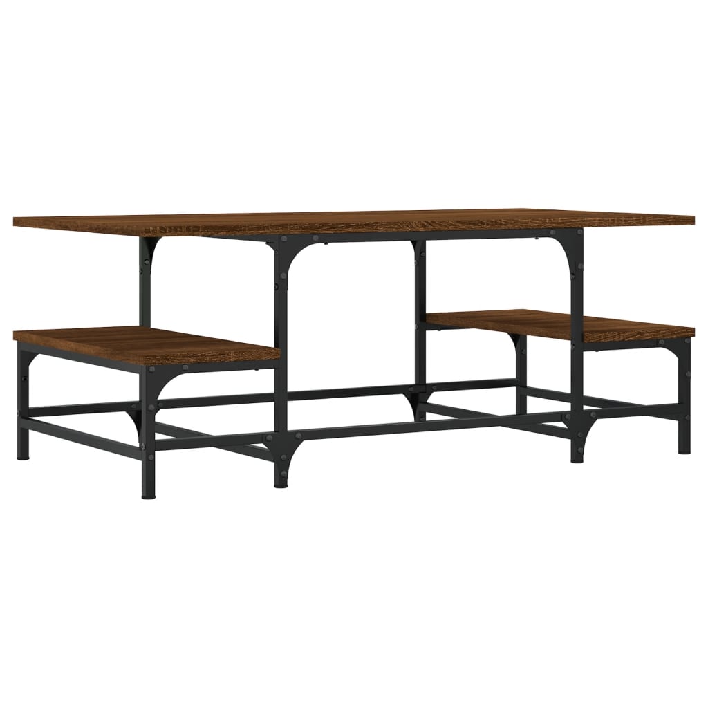 vidaXL Coffee Table Brown Oak 100x50.5x40 cm Engineered Wood