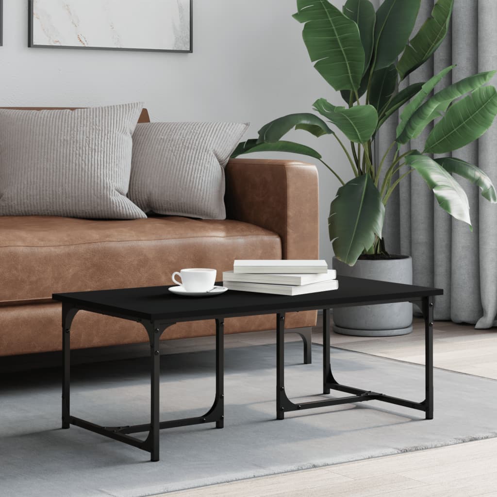 vidaXL Coffee Table Black 90x50x35 cm Engineered Wood