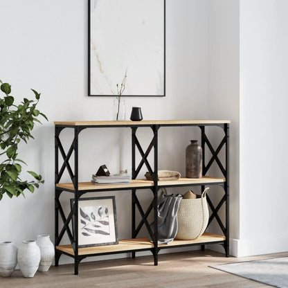 vidaXL Console Table Sonoma Oak 100x28x80.5 cm Engineered Wood