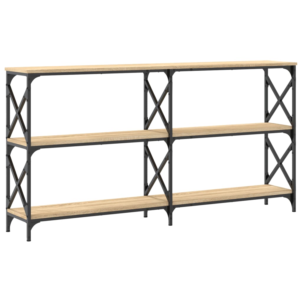 vidaXL Console Table Sonoma Oak 156x28x80.5 cm Engineered Wood