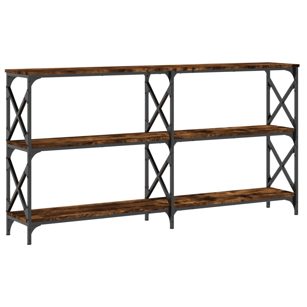 vidaXL Console Table Smoked Oak 156x28x80.5 cm Engineered Wood