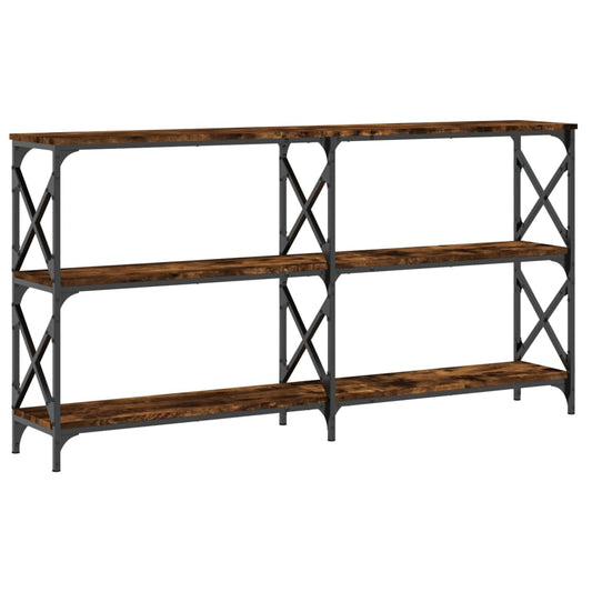 vidaXL Console Table Smoked Oak 156x28x80.5 cm Engineered Wood