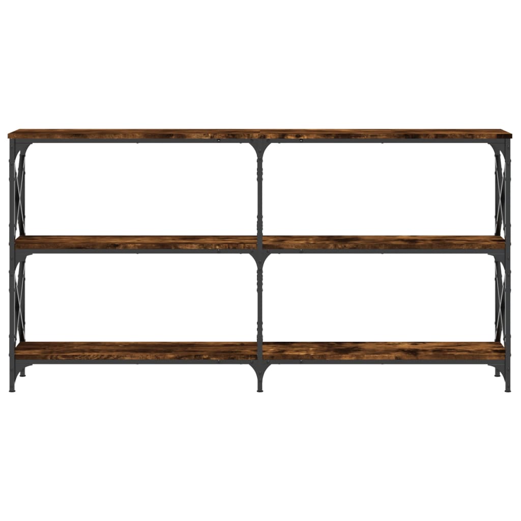 vidaXL Console Table Smoked Oak 156x28x80.5 cm Engineered Wood