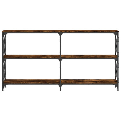 vidaXL Console Table Smoked Oak 156x28x80.5 cm Engineered Wood