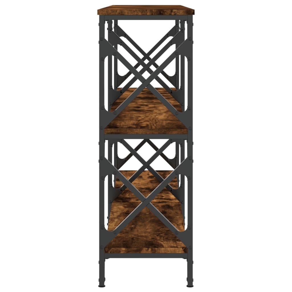 vidaXL Console Table Smoked Oak 156x28x80.5 cm Engineered Wood