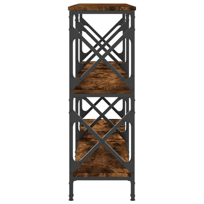 vidaXL Console Table Smoked Oak 156x28x80.5 cm Engineered Wood